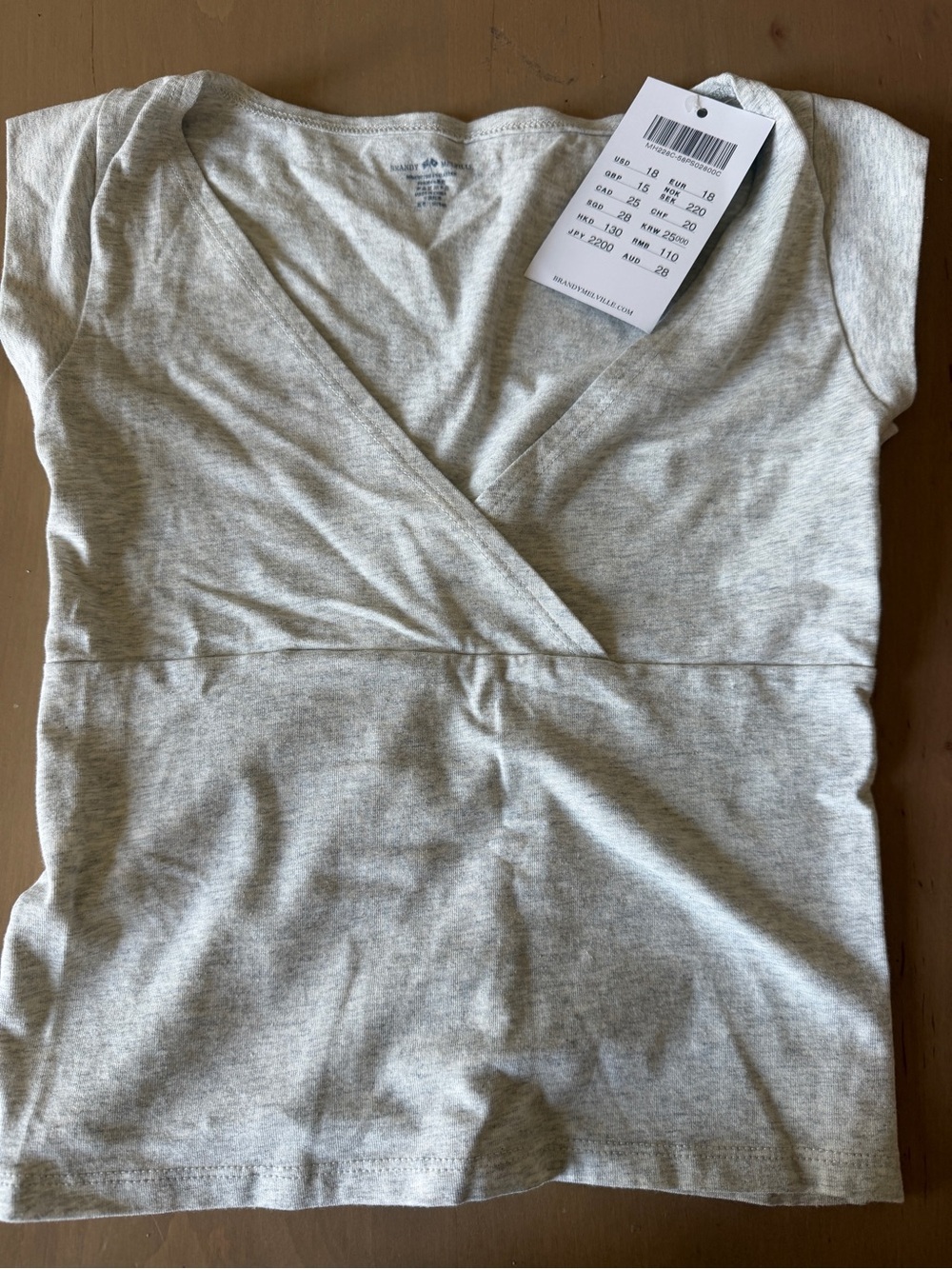 Brandy Melville Women's Gray V-Neck